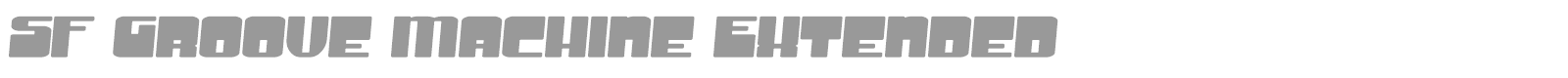 SF Groove Machine font preview